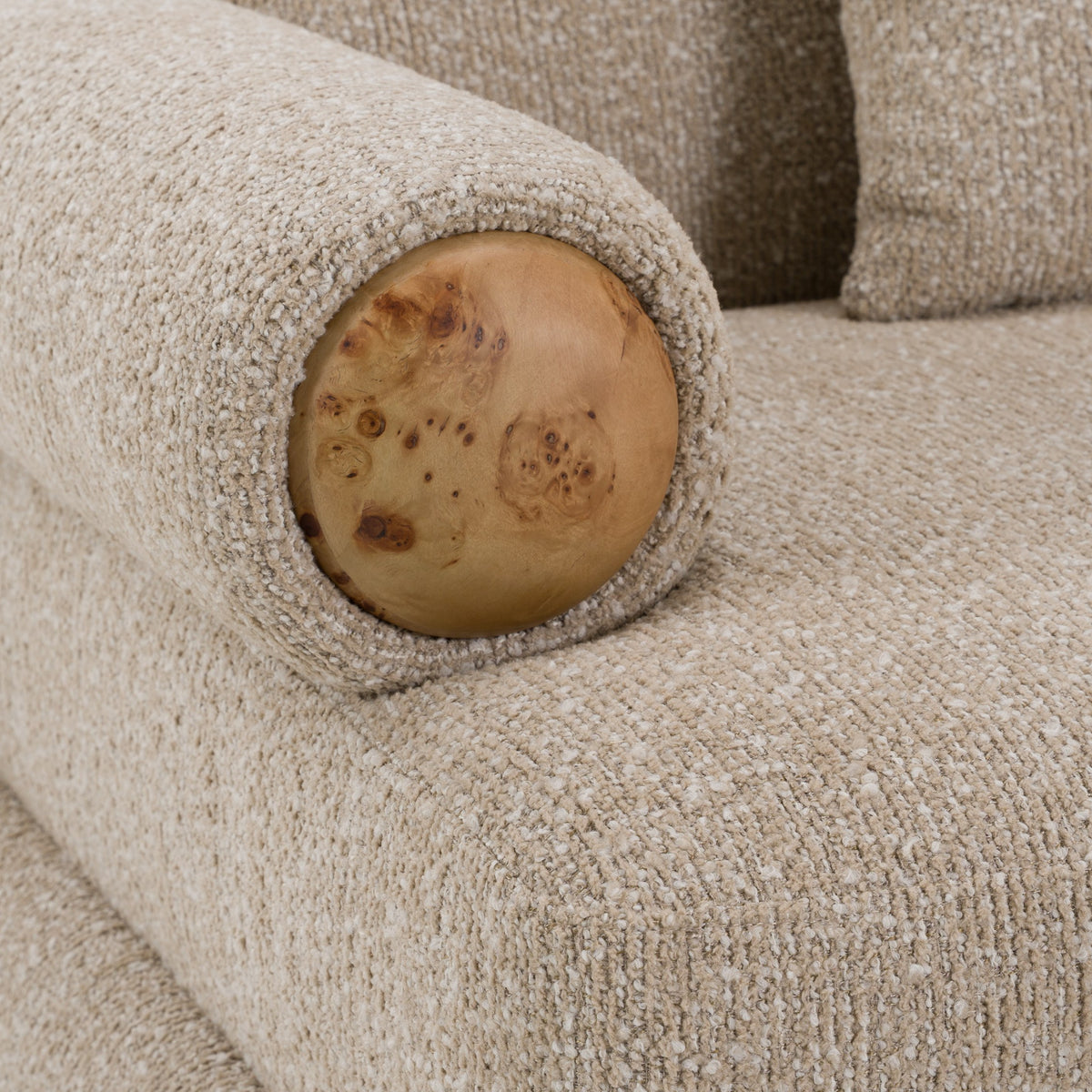 Odette - Modern Beige Fabric + White Burl Sofa by VIG Furniture - View 8