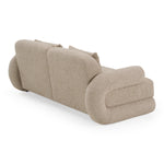 Odette - Modern Beige Fabric + White Burl Loveseat Sofa by VIG Furniture - View 4