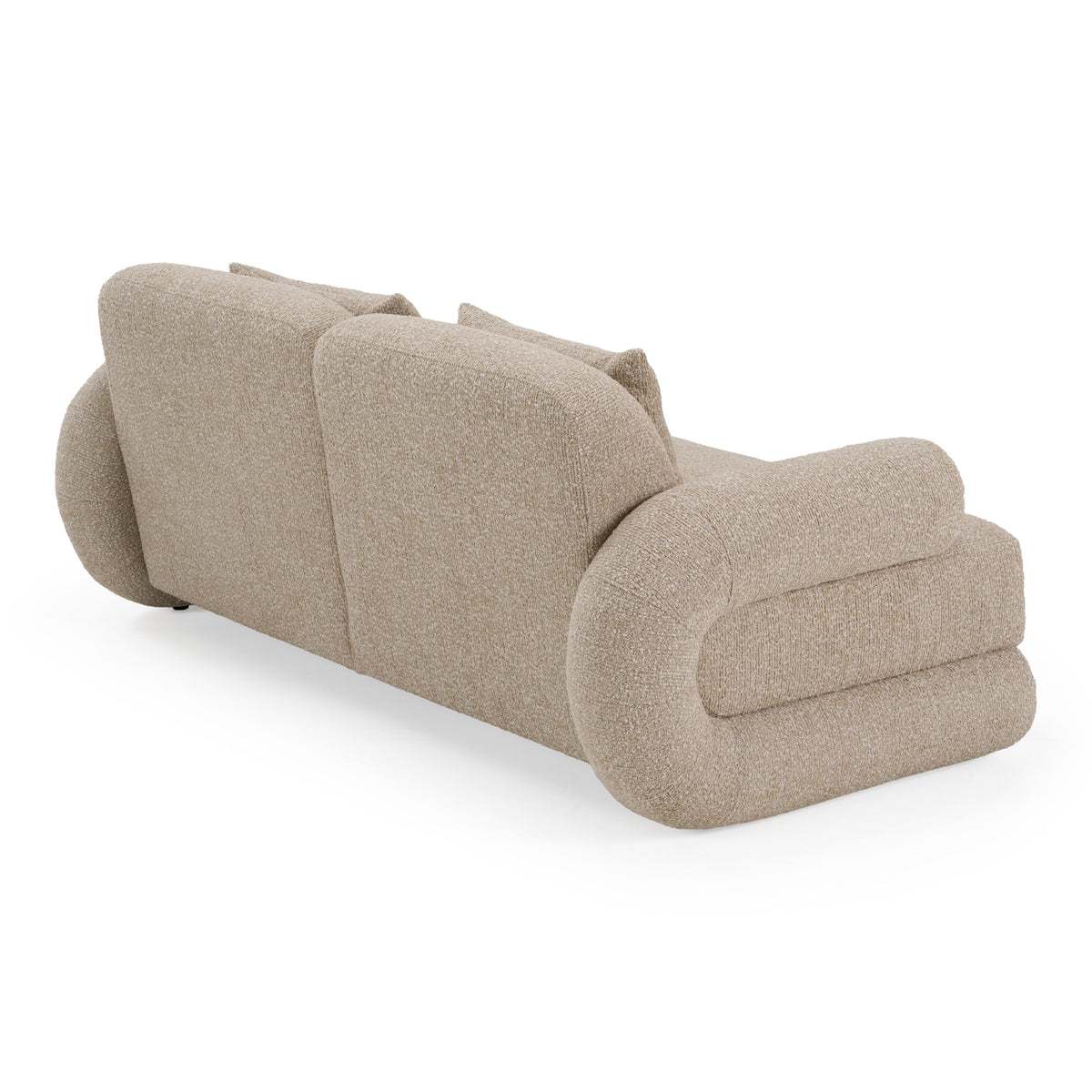 Odette - Modern Beige Fabric + White Burl Loveseat Sofa by VIG Furniture - View 4