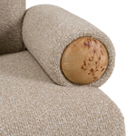 Odette - Modern Beige Fabric + White Burl Loveseat Sofa by VIG Furniture - View 6