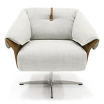 Ohio - Swivel Grey and Camel Fabric Accent Chair by VIG Furniture - View 4