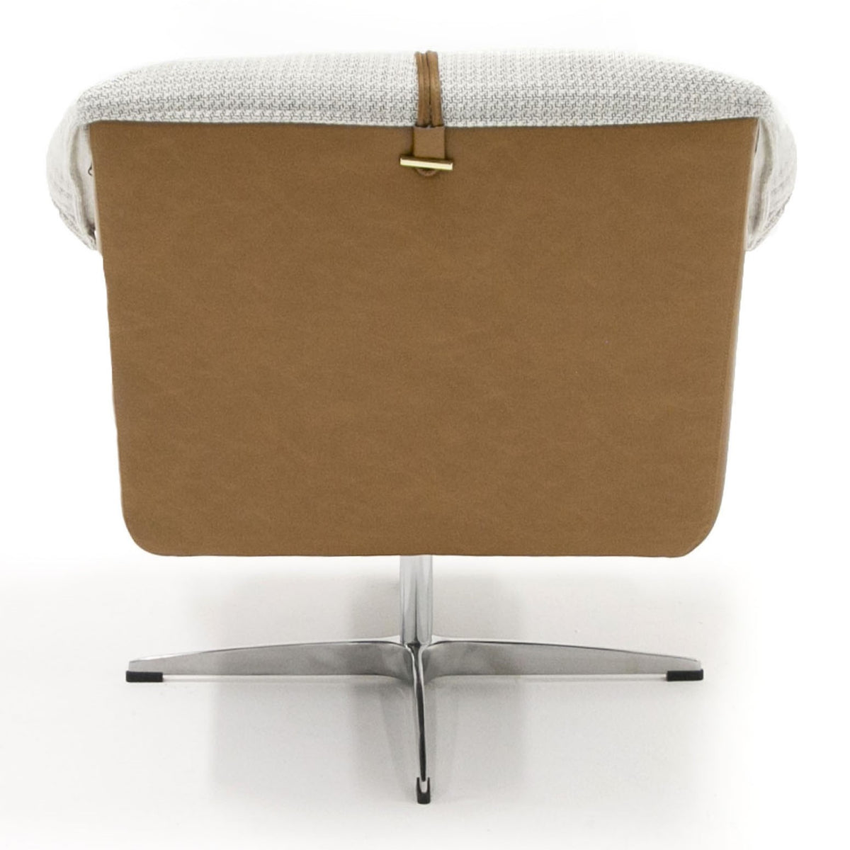Ohio - Swivel Grey and Camel Fabric Accent Chair by VIG Furniture - View 5