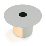Onza - Outdoor White Medium End Table w/ Solar Light by VIG Furniture - View 9