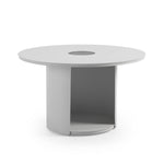 Onza - Outdoor White Medium End Table w/ Solar Light by VIG Furniture - View 1