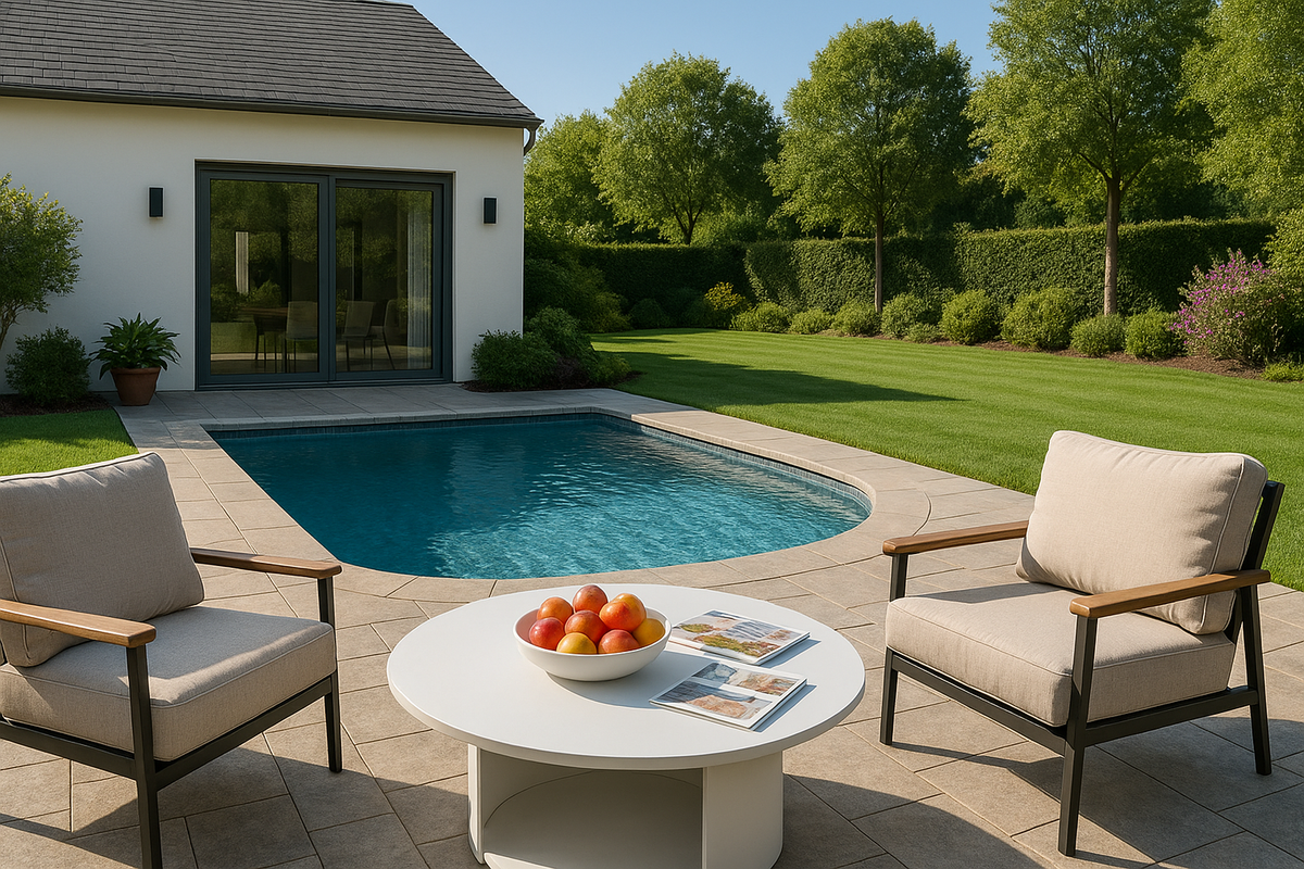 Onza - Outdoor White Coffee Table by VIG Furniture - View 2