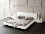 Queen Opal White Gloss Japanese Style Platform Bed with Nightstands by VIG Furniture - View 2
