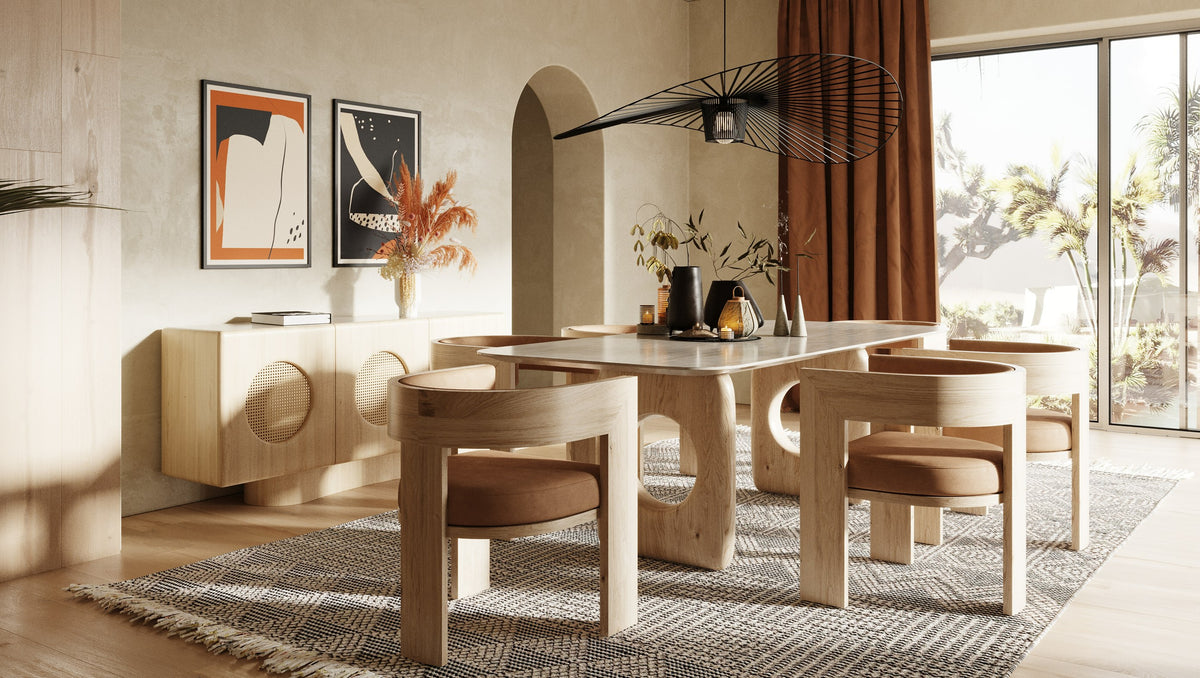 Osaka - Modern Natural Ash + Rattan Buffet by VIG Furniture - View 2