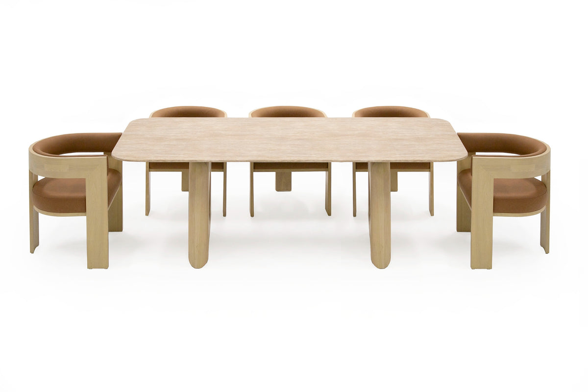 Osaka - Modern Faux Marble + Natural Ash Dining Table by VIG Furniture - View 7