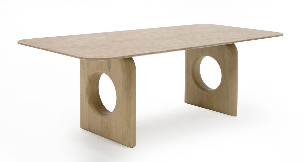 Osaka - Modern Faux Marble + Natural Ash Dining Table by VIG Furniture - View 11