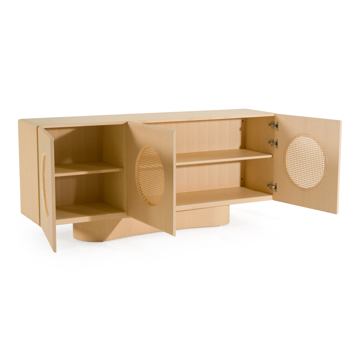 Osaka - Modern Natural Ash + Rattan Buffet by VIG Furniture - View 6