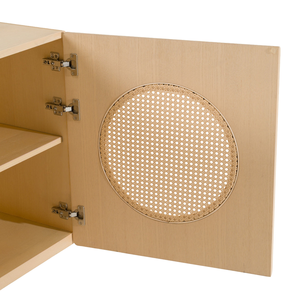 Osaka - Modern Natural Ash + Rattan Buffet by VIG Furniture - View 7