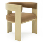 Osaka - Modern Natural Ash + Rust Fabric Dining Chair by VIG Furniture - View 1