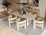 Osaka - Modern Faux Marble + Natural Ash Dining Table by VIG Furniture - View 2