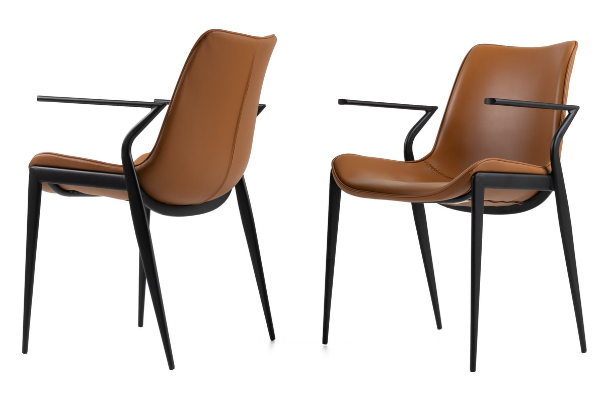 Osprey - Modern Camel Vegan Leather Dining Chair (Set of 2) by VIG Furniture - View 2