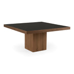 Osuna - Modern Black Glass + Walnut Square Dining Table by VIG Furniture - View 2