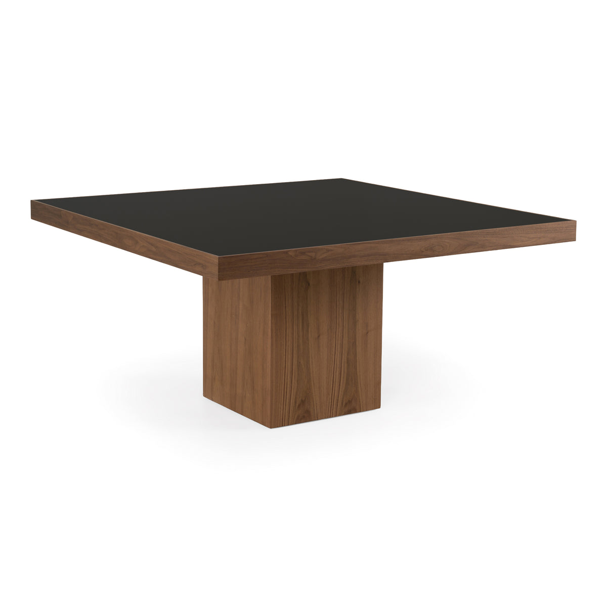 Osuna - Modern Black Glass + Walnut Square Dining Table by VIG Furniture - View 2