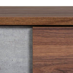 Palermo - Eastern King Italian Modern Faux Concrete & Noce Bodrum Bedroom Set