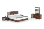 Palermo - Modern Italian Faux Concrete & Walnut Bed by VIG Furniture - View 3