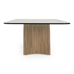 Pangea - Mid-Century Modern Glass + Buckwheat Ash Rectangular Dining Table by VIG Furniture - View 3