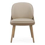Pangea - Mid-Century Modern Cream & Taupe Vegan Leather + Buckwheat Ash Dining Chair (Set of 2) by VIG Furniture - View 2