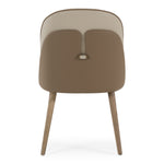 Pangea - Mid-Century Modern Cream & Taupe Vegan Leather + Buckwheat Ash Dining Chair (Set of 2) by VIG Furniture - View 5