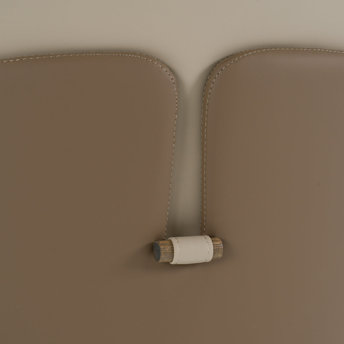 Pangea - Mid-Century Modern Cream & Taupe Vegan Leather + Buckwheat Ash Dining Chair (Set of 2) by VIG Furniture - View 7