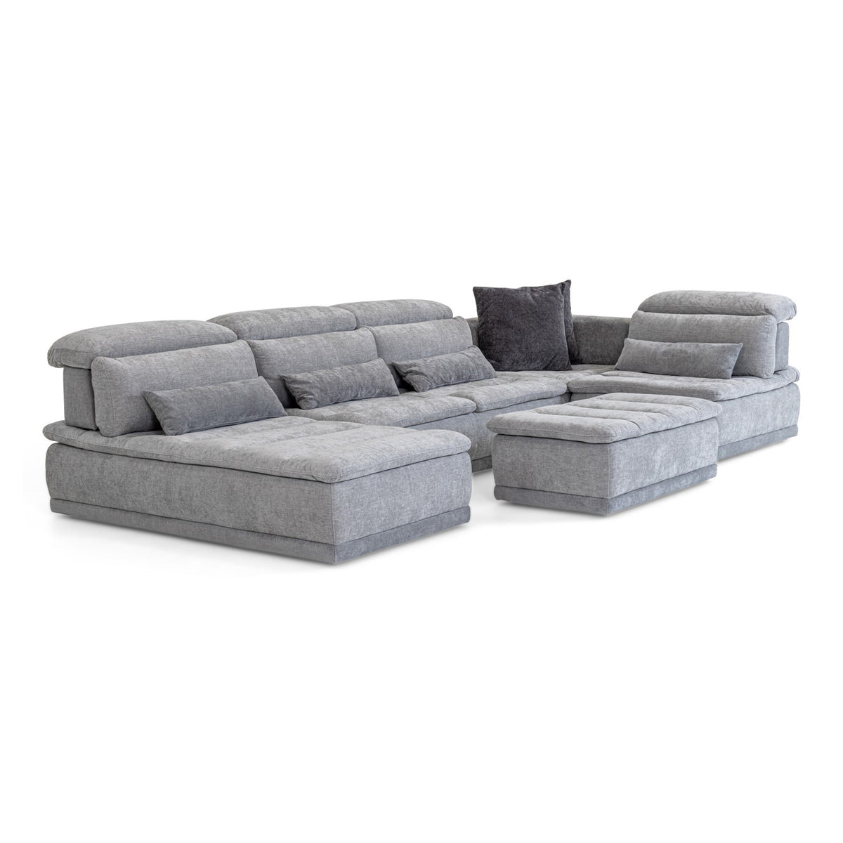 Panorama - Italian Modern Grey Fabric Modular Sectional Sofa by VIG Furniture - View 10