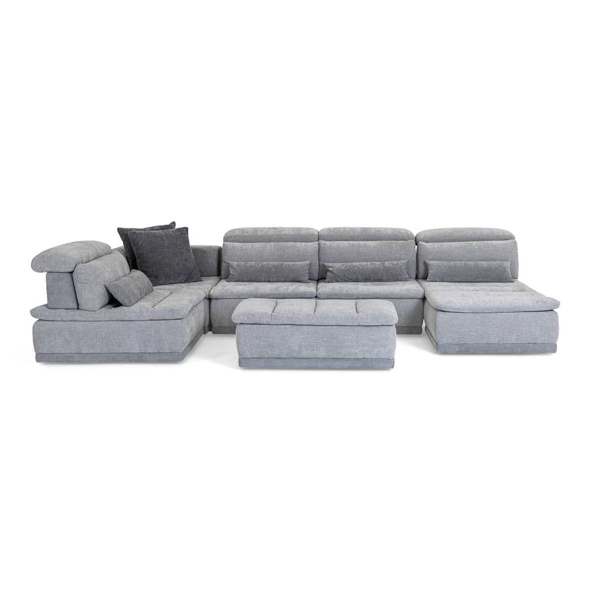 Panorama - Italian Modern Grey Fabric Modular Sectional Sofa by VIG Furniture - View 12