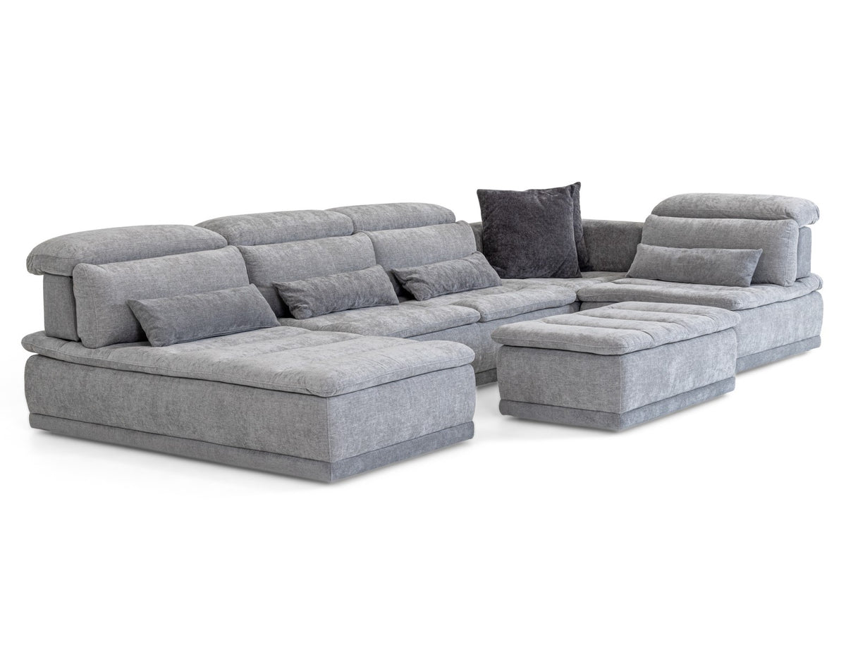 Panorama - Italian Modern Grey Fabric Modular Sectional Sofa by VIG Furniture - View 2