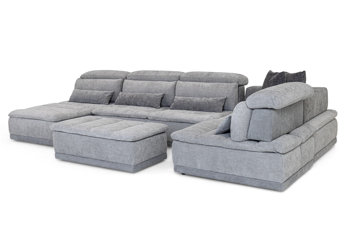 Panorama - Italian Modern Grey Fabric Modular Sectional Sofa by VIG Furniture - View 3