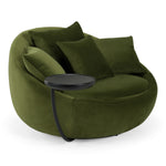 Pascal Modern Round Green Velvet Swivel Lounge Chair by VIG Furniture - View 2