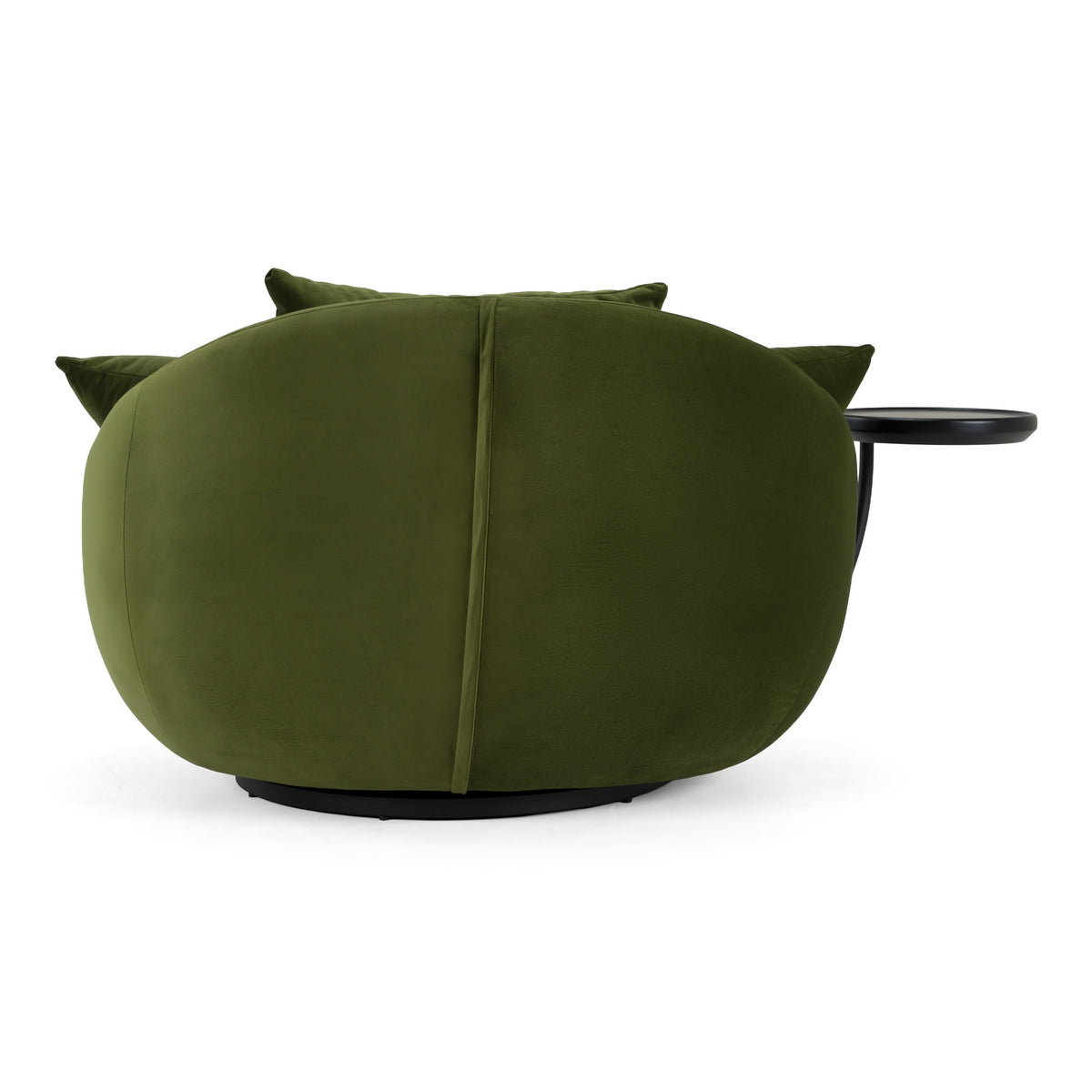Pascal Modern Round Green Velvet Swivel Lounge Chair by VIG Furniture - View 4