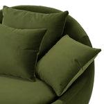 Pascal Modern Round Green Velvet Swivel Lounge Chair by VIG Furniture - View 6