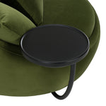 Pascal Modern Round Green Velvet Swivel Lounge Chair by VIG Furniture - View 7