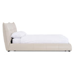 California King Patrick - Modern Light Grey Leather Bed
