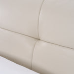 California King Patrick - Modern Light Grey Leather Bed