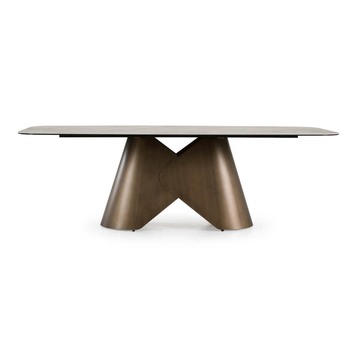 Paulsen - Modern Ceramic + Brass Dining Table by VIG Furniture - View 1