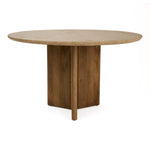 Pawnee - Modern Travertine Marble + Wood Round Dining Table by VIG Furniture - View 1