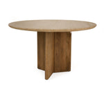Pawnee - Modern Travertine Marble + Wood Round Dining Table by VIG Furniture - View 2
