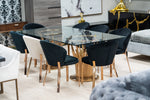 Paxton Modern Glass & Rosegold Dining Table by VIG Furniture - View 7