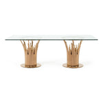 Paxton Modern Glass & Rosegold Dining Table by VIG Furniture - View 1