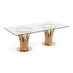 Paxton Modern Glass & Rosegold Dining Table by VIG Furniture - View 8