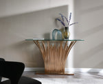 Paxton - Modern Glass + Rosegold Console Table by VIG Furniture - View 2