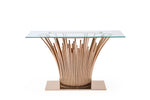 Paxton - Modern Glass + Rosegold Console Table by VIG Furniture - View 3