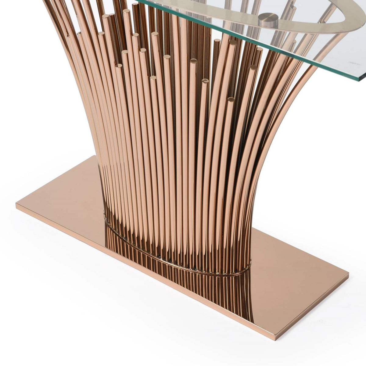 Paxton - Modern Glass + Rosegold Console Table by VIG Furniture - View 10