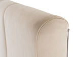 Queen Penelope + Aspen - Modern Beige Velvet + Brown Ash Bedroom Set