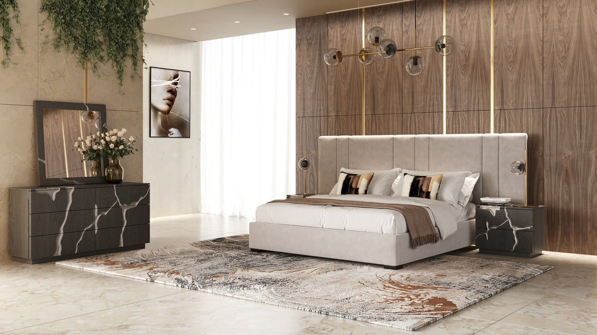 Penrose - Modern Beige Fabric Bed by VIG Furniture - View 2