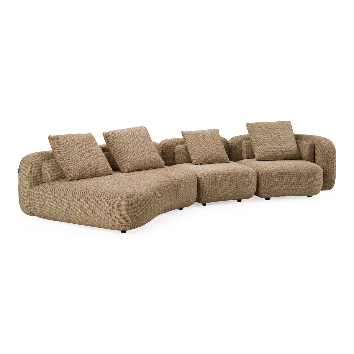 Percy - Contemporary Beige Fabric Left Facing Chaise Sectional Sofa by VIG Furniture - View 2