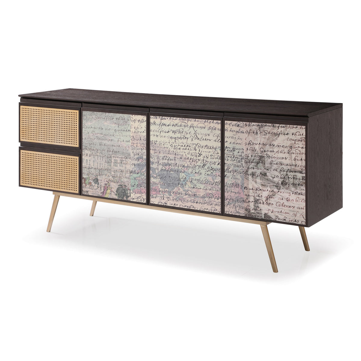 Phelan - Modern Smoked Ash & Brass Buffet by VIG Furniture - View 13