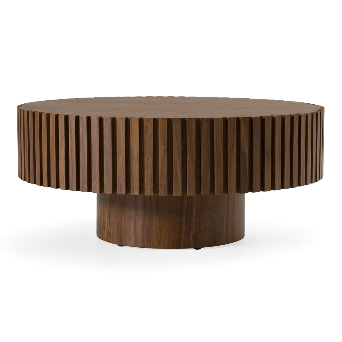 Pierre - Modern Walnut Small Round Coffee Table by VIG Furniture - View 1